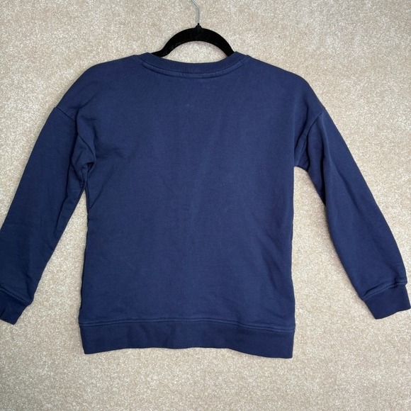 Hanna Andersson Girls Sweater‎ Size 10 140cm Blue Pullover Crewneck 100% Cotton - Picture 3 of 5